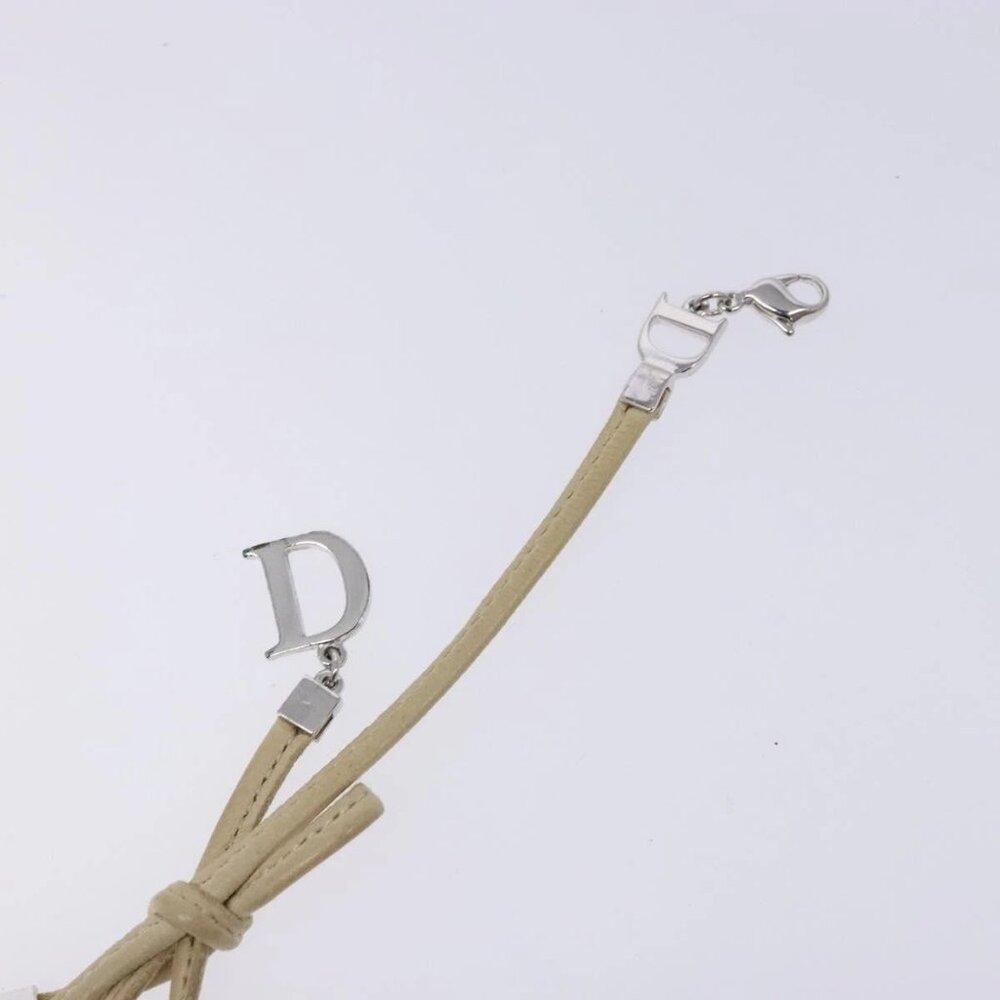 Christian Dior Bracelet Leather Beige Auth am8986 - Picture 9 of 10